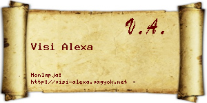 Visi Alexa névjegykártya